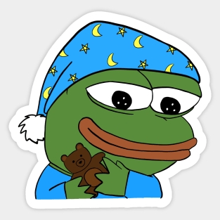 bedtime pepe - sleepo peepo Sticker